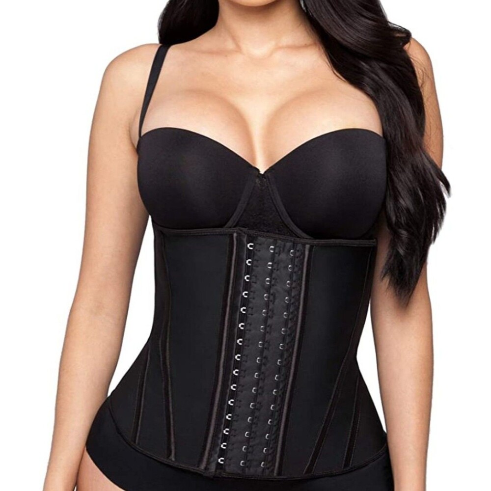 Hourglass Angel Black‎ Hip-Control Latex Waist Trainer Extra Large NEW